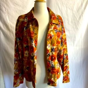 Vintage One Direction vibrant colorful open blazer medium